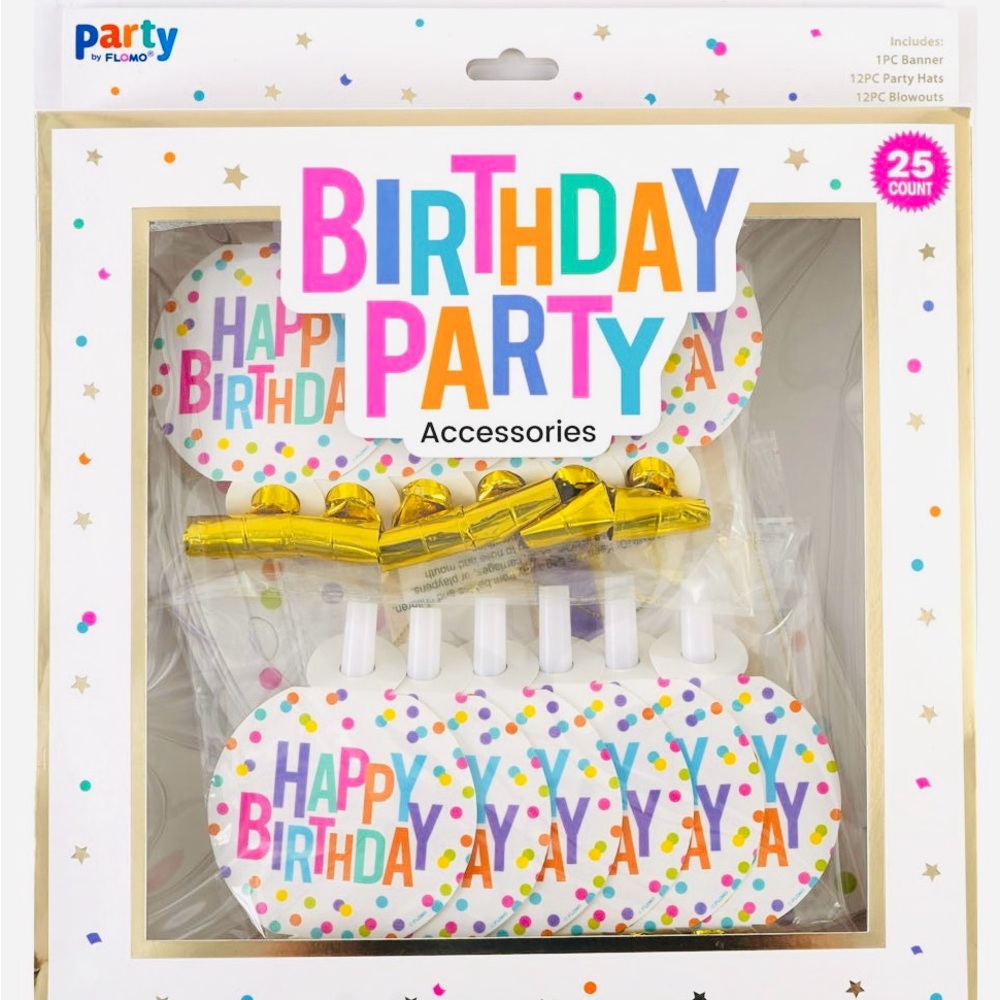Birthday Party Accessories Set - Multicolor